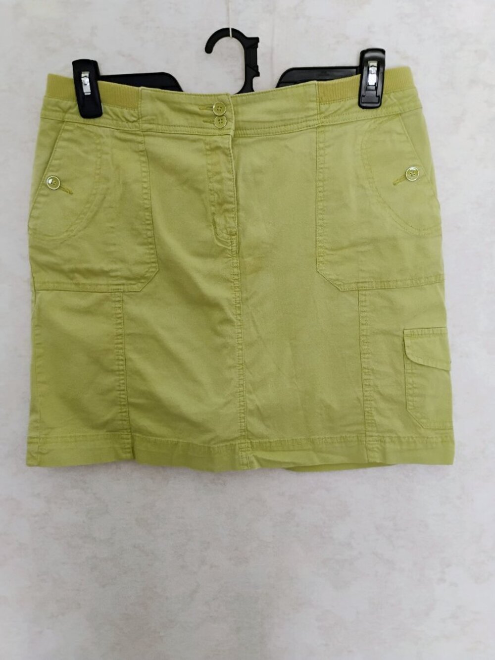 Karen Scott Lime Green Cargo Skort Size 10